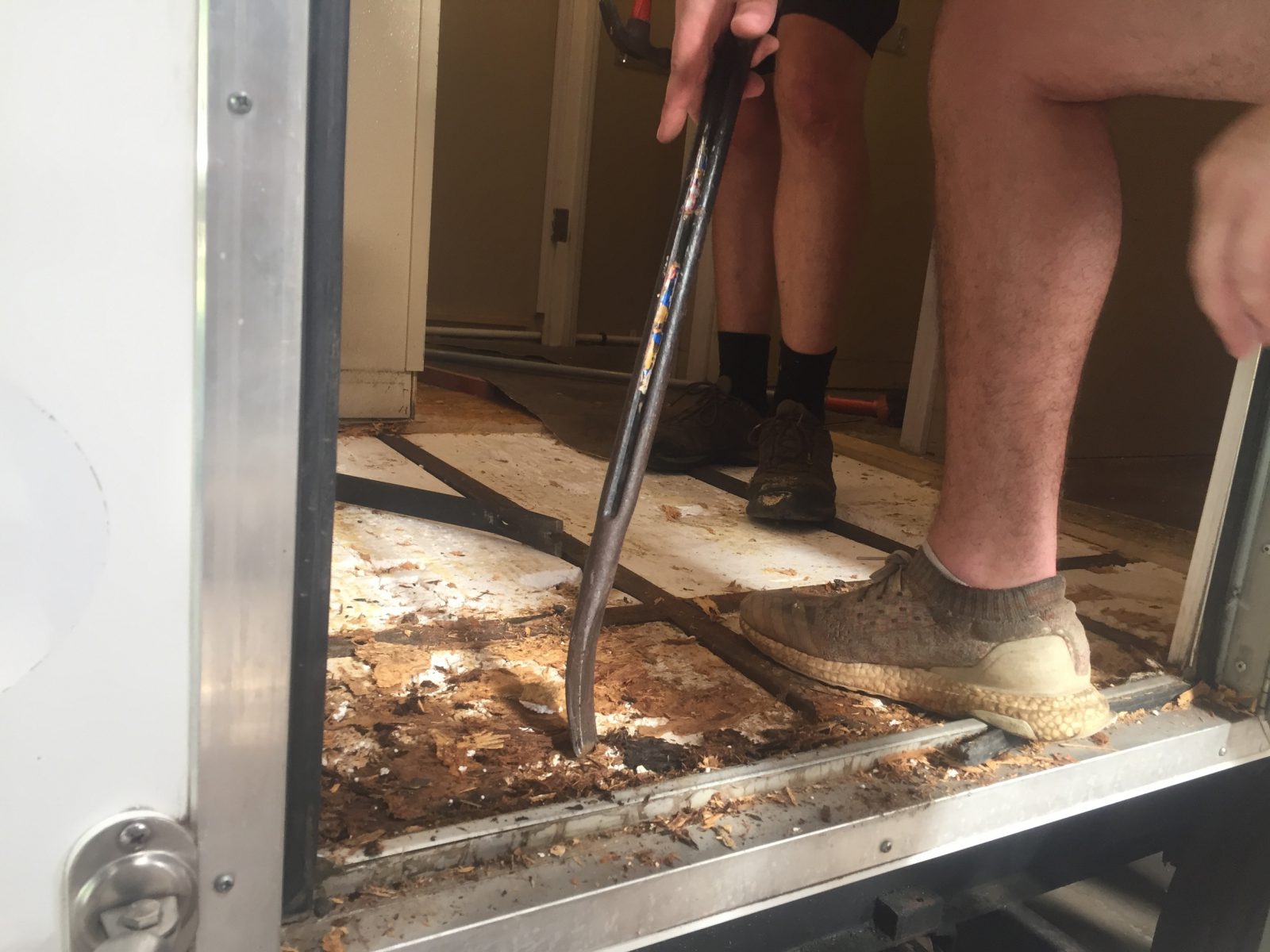 Portable Restroom Trailer Repair floor replacement